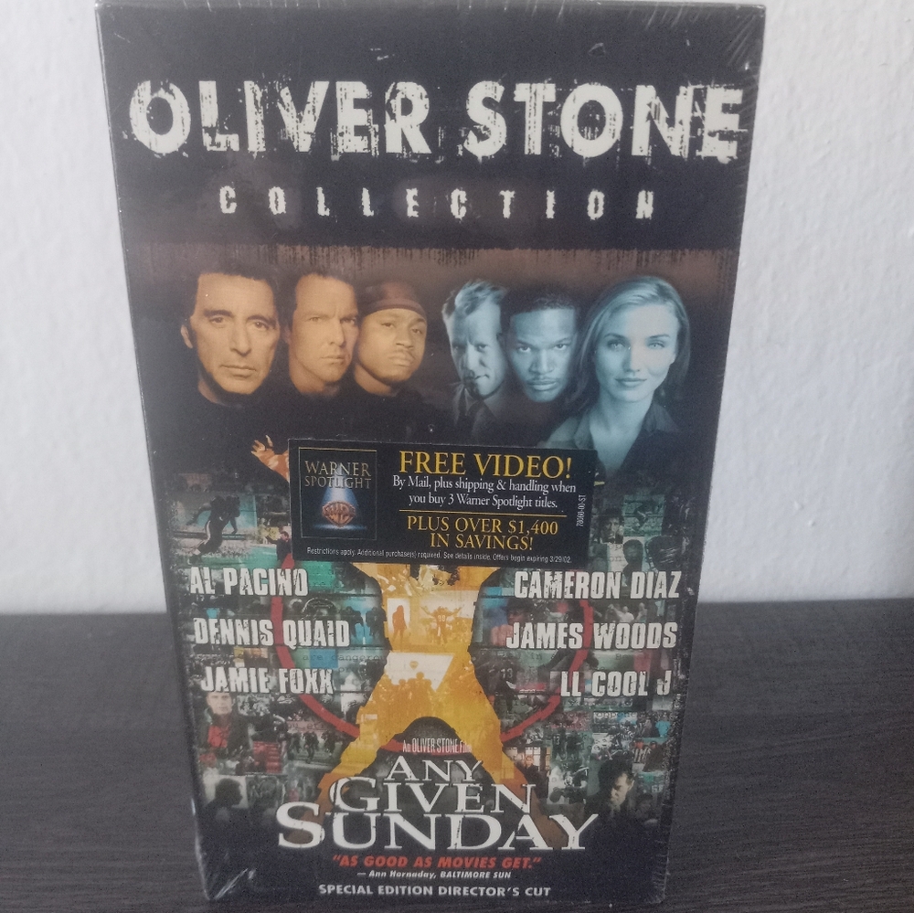 2000 Oliver Stone Collection  Any Given Sunday Directors Cut Vhs New Sealed